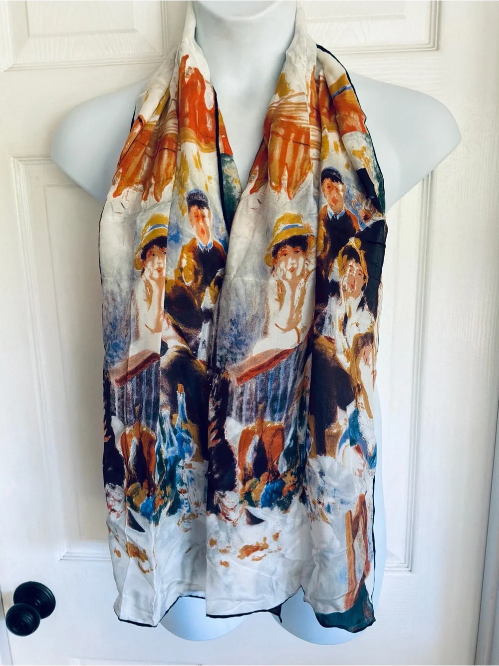 Impressionist inspired silk scarf
